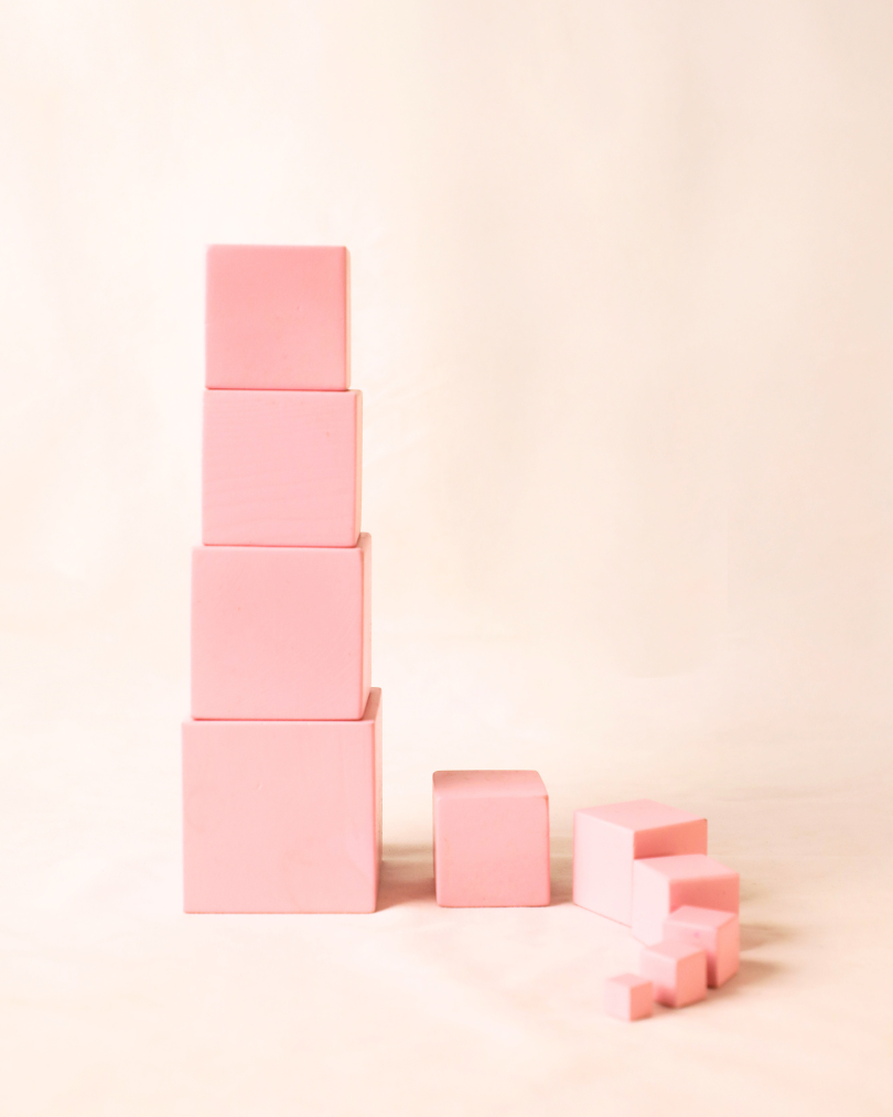 SouLilly Montessori Pink Tower for Toddlers (2+ Years)