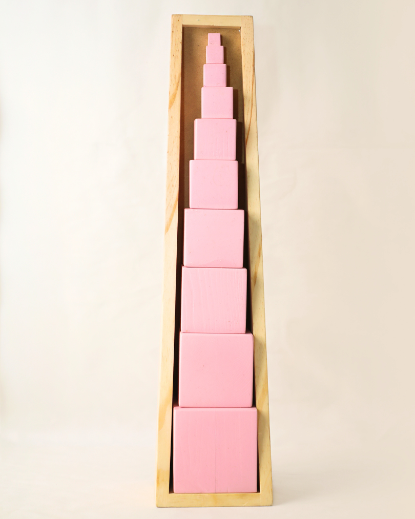 SouLilly Montessori Pink Tower for Toddlers (2+ Years)