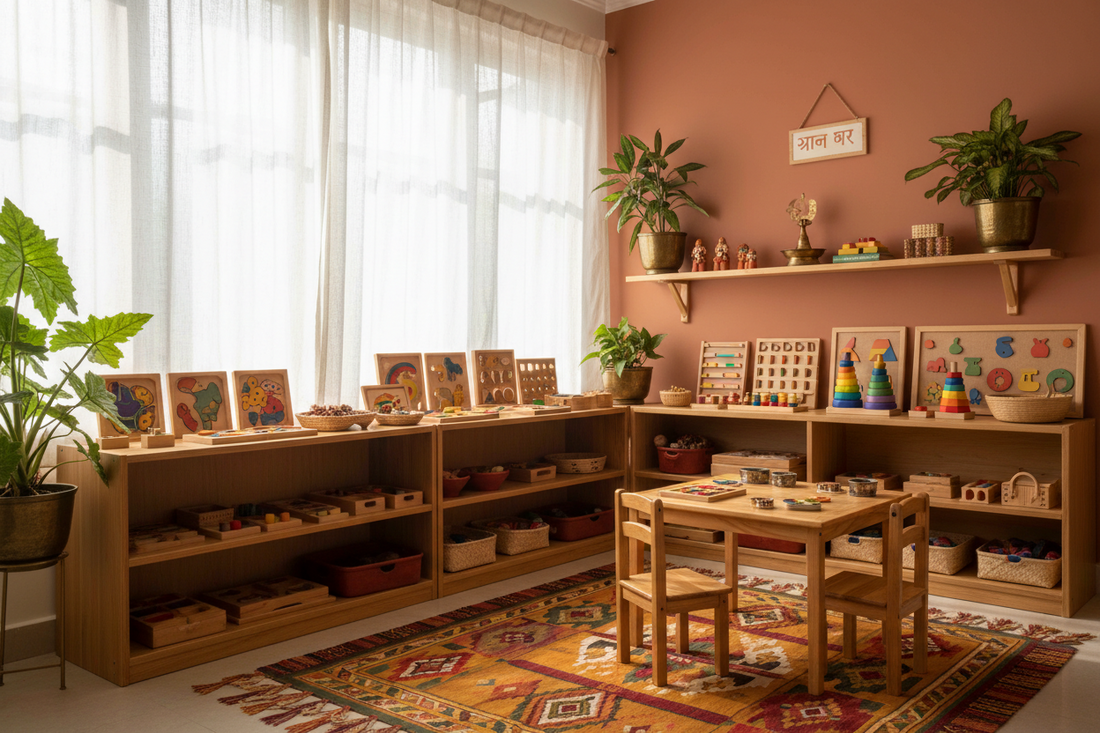 How to Set Up a Montessori Play Space at Home in India (On a Budget)