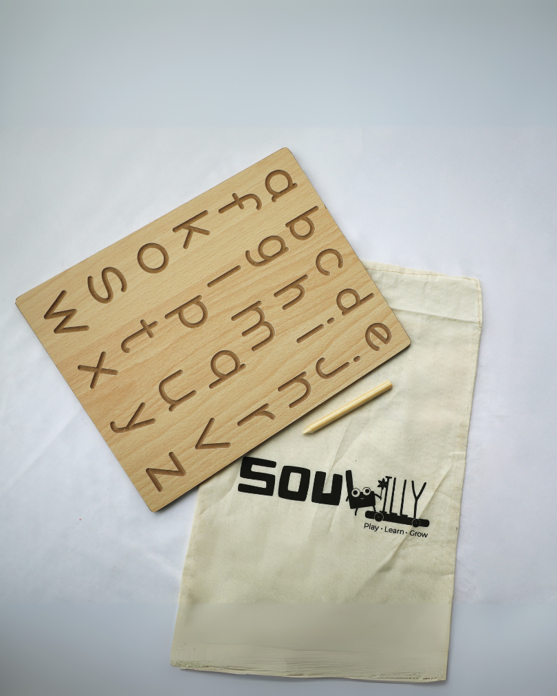 SouLilly Alphabet Tracing Board A–Z (English, Dual-Sided) – Ages 3+