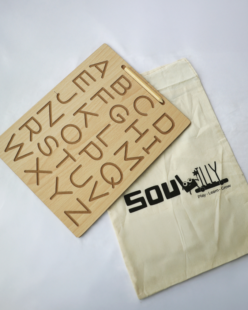 SouLilly Alphabet Tracing Board A–Z (English, Dual-Sided) – Ages 3+