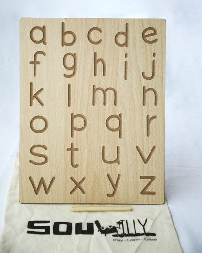 SouLilly Alphabet Tracing Board A–Z (English, Dual-Sided) – Ages 3+