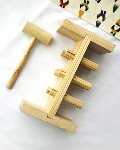 SouLilly Wooden Hammer & Peg Toy for Toddlers (18+ Months)