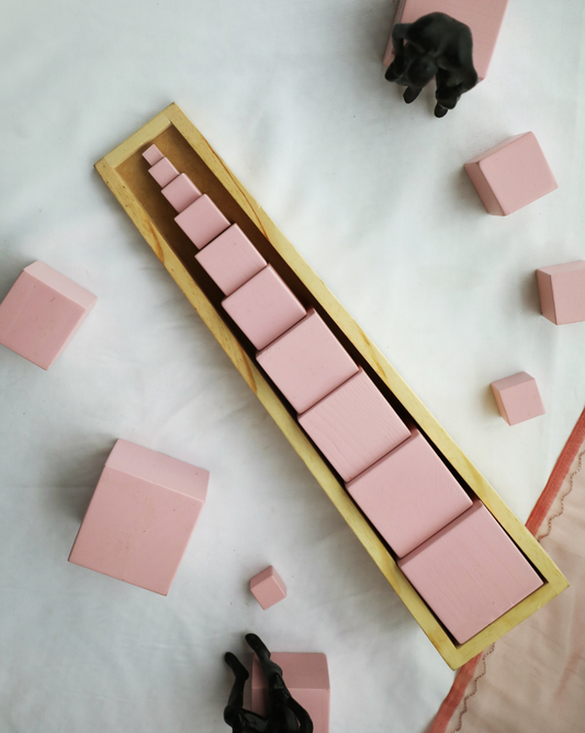SouLilly Montessori Pink Tower for Toddlers (2+ Years)