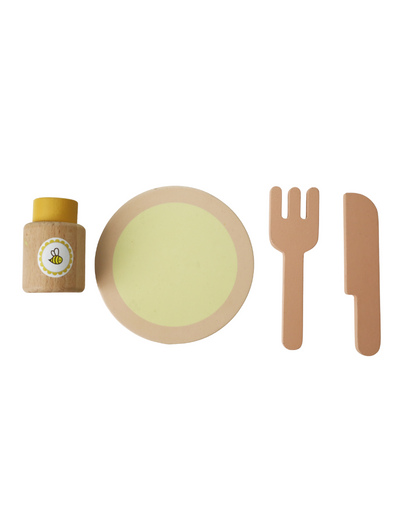 SouLilly Wooden Waffle Maker Pretend Play Set (3+ Years)