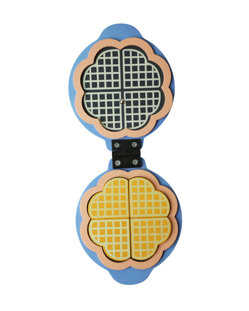 SouLilly Wooden Waffle Maker Pretend Play Set (3+ Years)