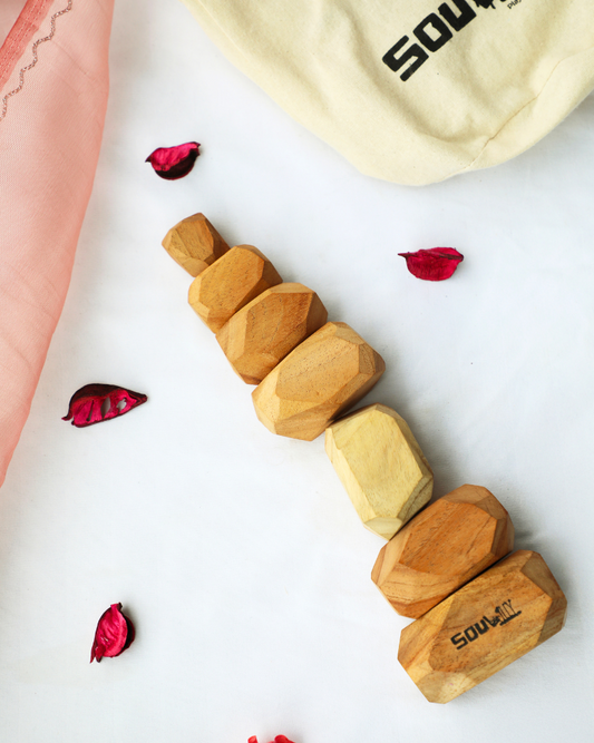 SouLilly Neem Wood Zen Blocks – Set of 7 (18+ Months)