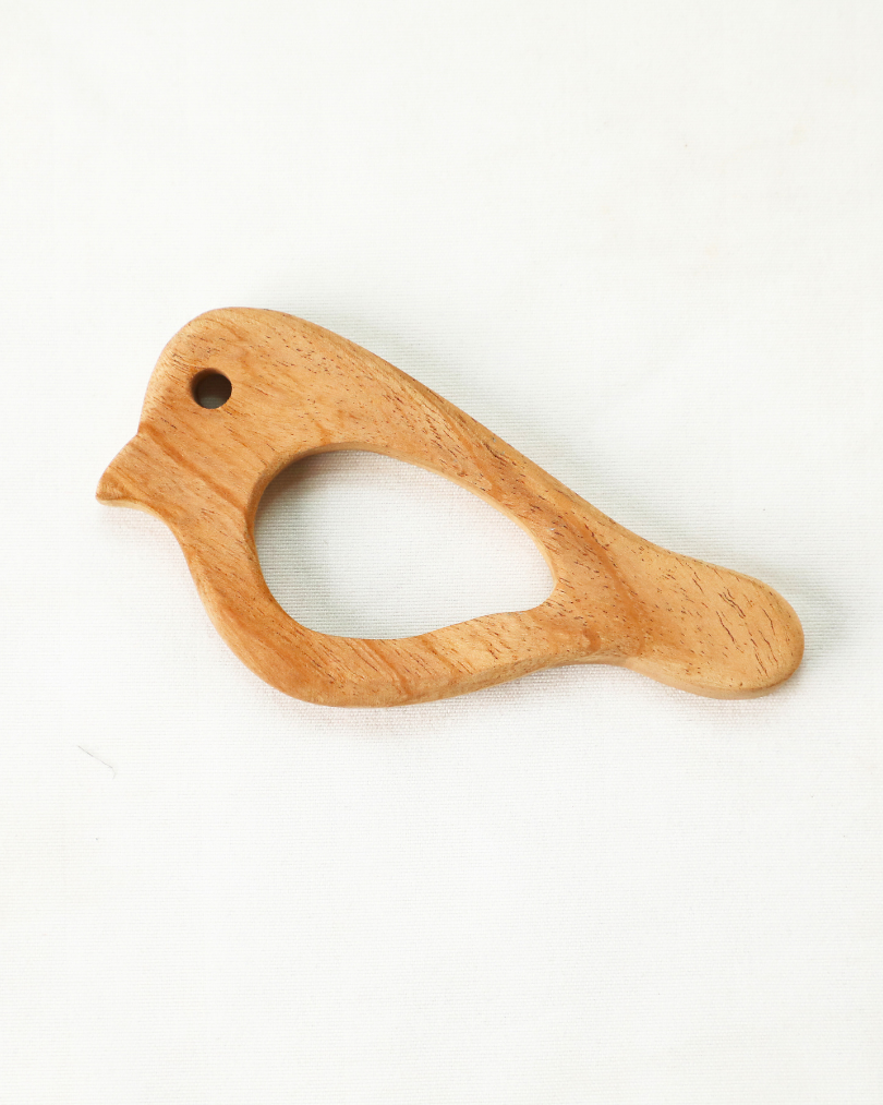 SouLilly Neem Wood Essentials – Teether & Rattle Set (3+ Months)